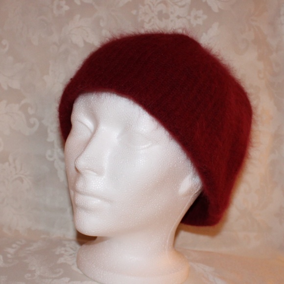 Vintage 60s Red Angora & Wool Hat - Picture 4 of 4